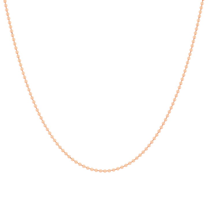 20 inch Rose Gold Ball Chain Necklace In Rose Gold 14K