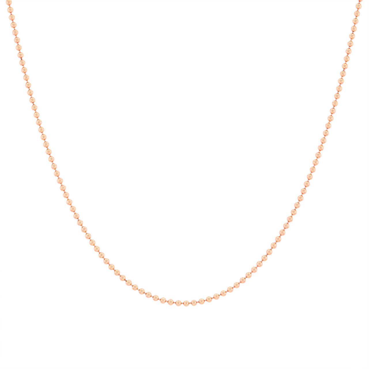 20 inch Rose Gold Ball Chain Necklace