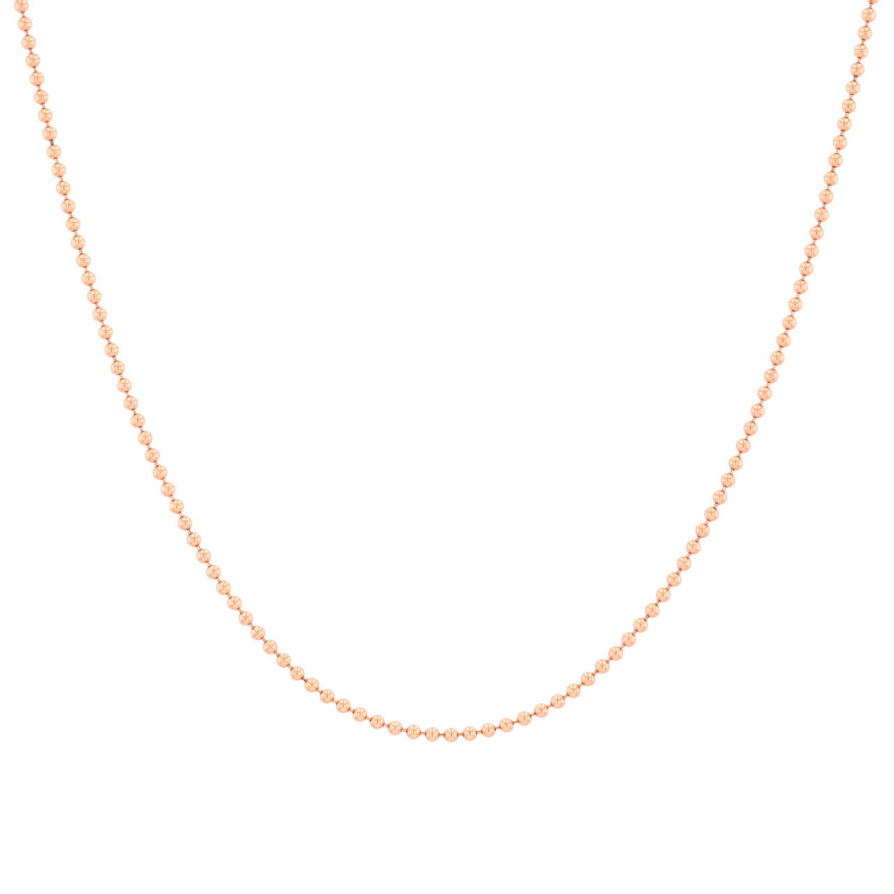 20 inch Rose Gold Ball Chain Necklace