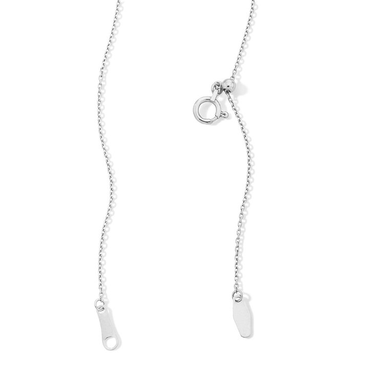 Marquise and Round Diamond Cross Necklace In White Gold 14K