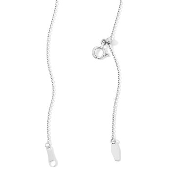 Marquise and Round Diamond Cross Necklace In White Gold 14K