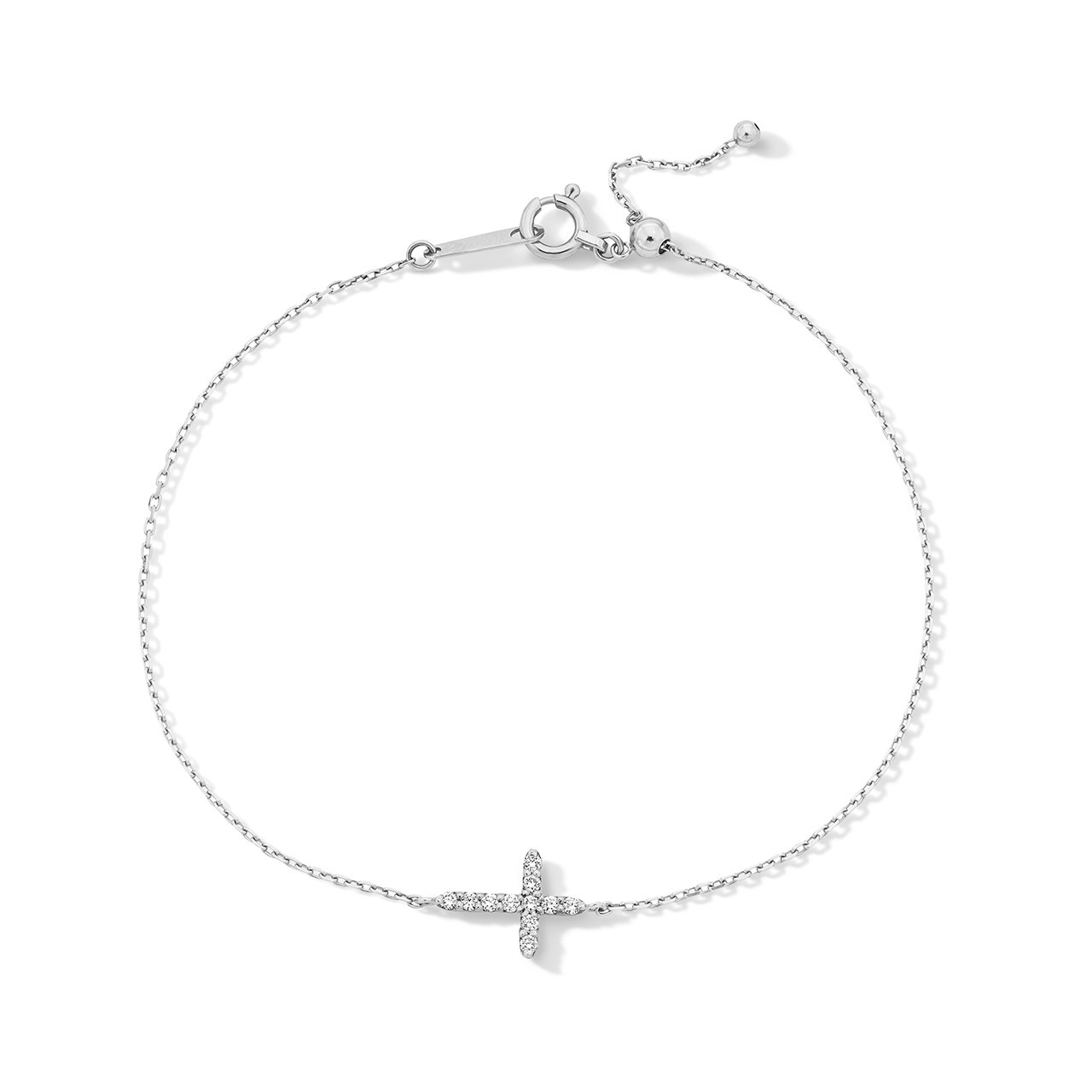 Sideways Cross Diamond Bracelet