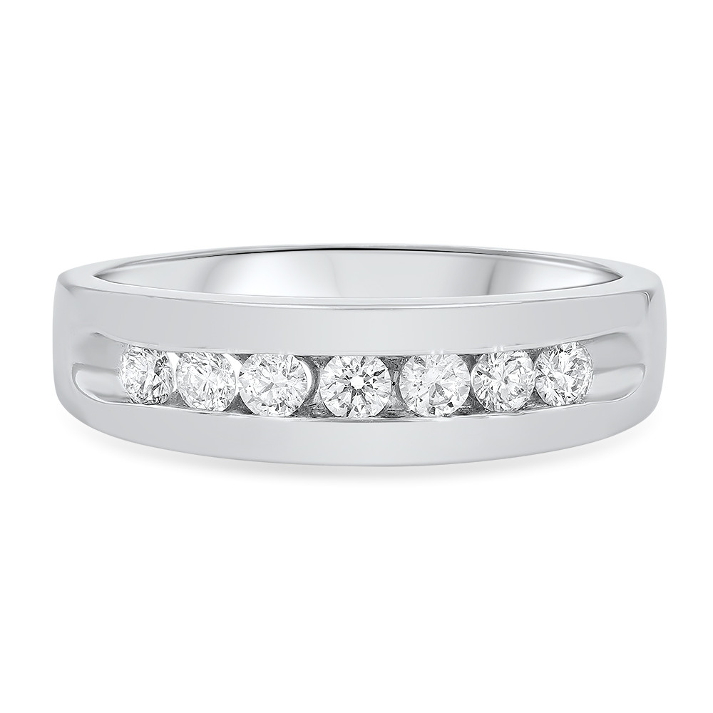 Channel Round Diamond Wedding Band (0.49tw) 0