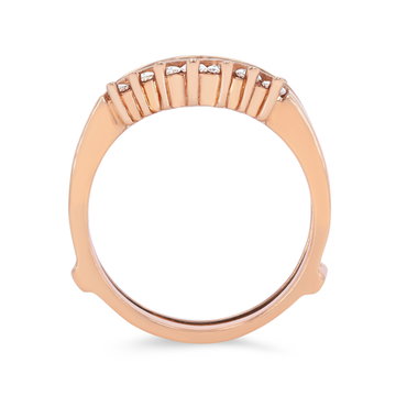Contour Kite Single Prong Diamond Ring Guard In Rose Gold 14K