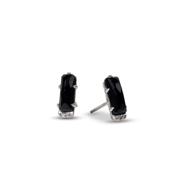 Tacori Black Onyx Stud Earrings In Sterling Silver