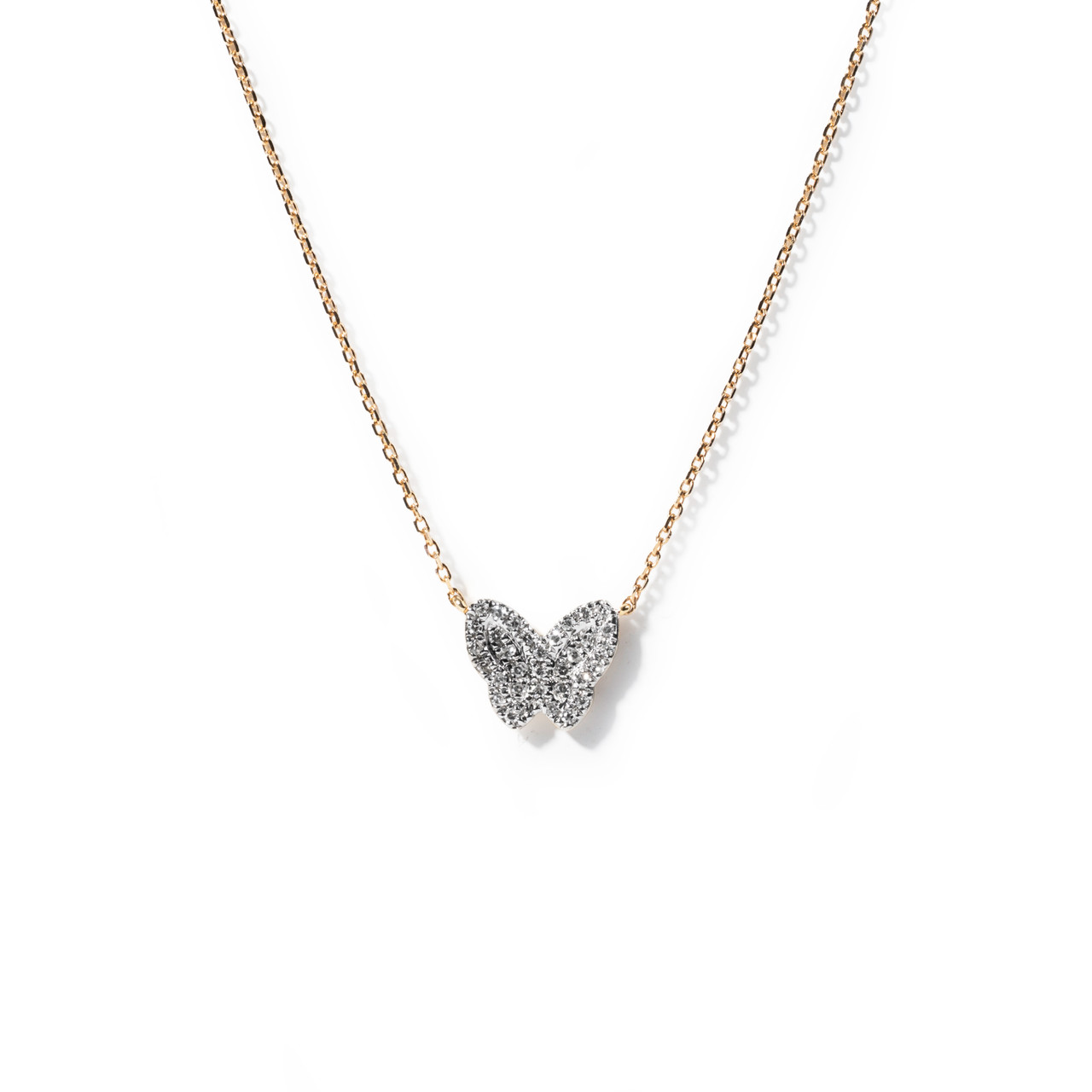 Mini Butterfly Diamond Necklace