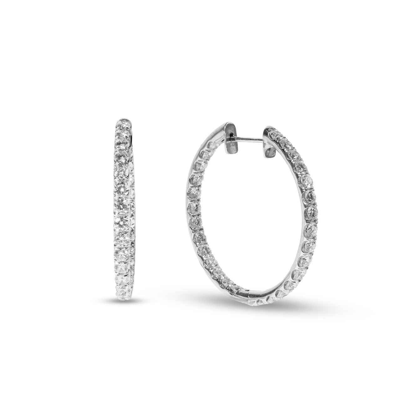 In/Out Diamond Hoop Earrings (5.12tw)