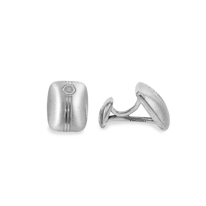 Tacori Rectangular Crescent Cufflinks In Sterling Silver
