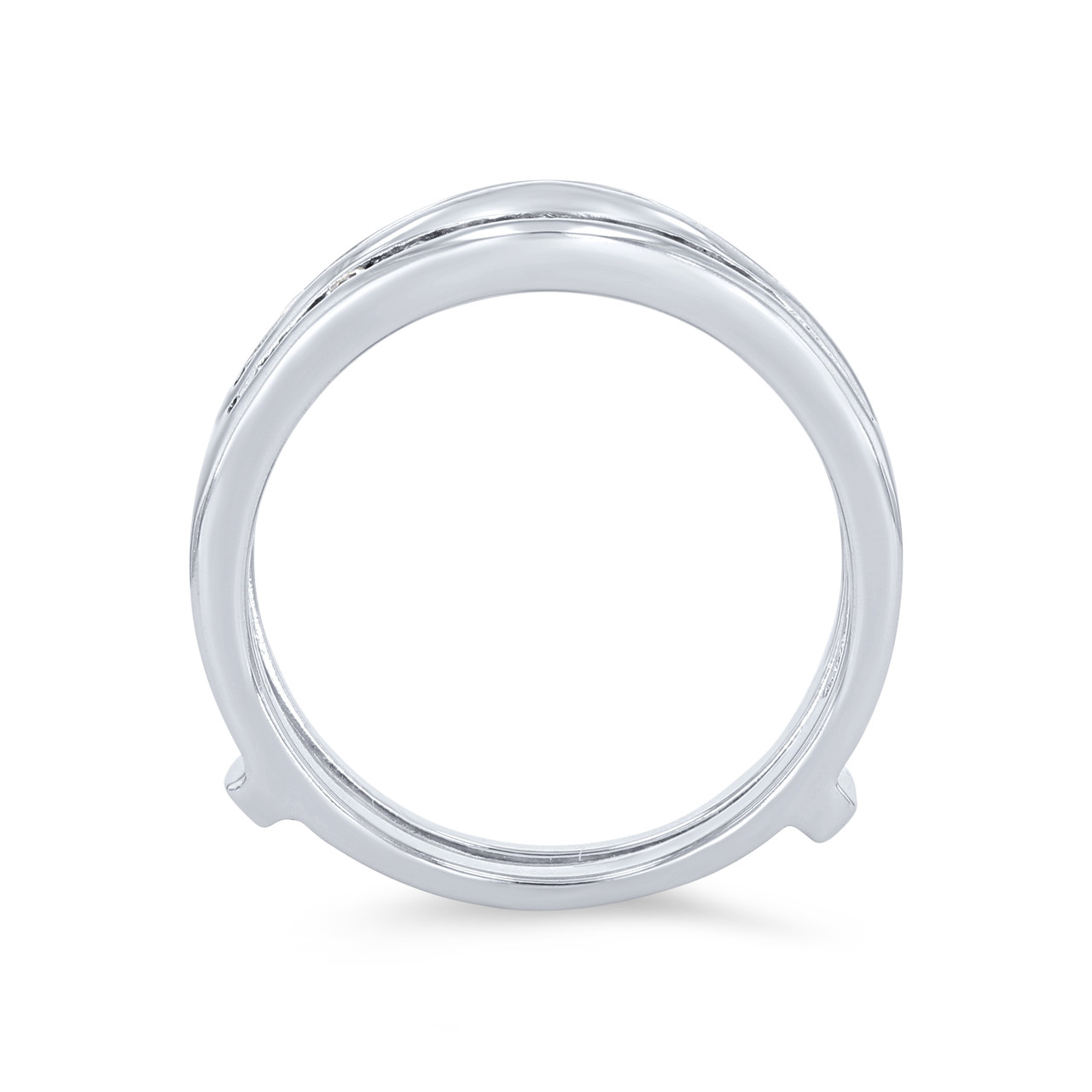 Platinum Channel Diamond Ring Guard