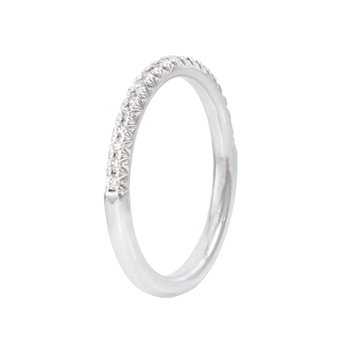 Diamond Wedding Band (0.20tw) In White Gold 14K