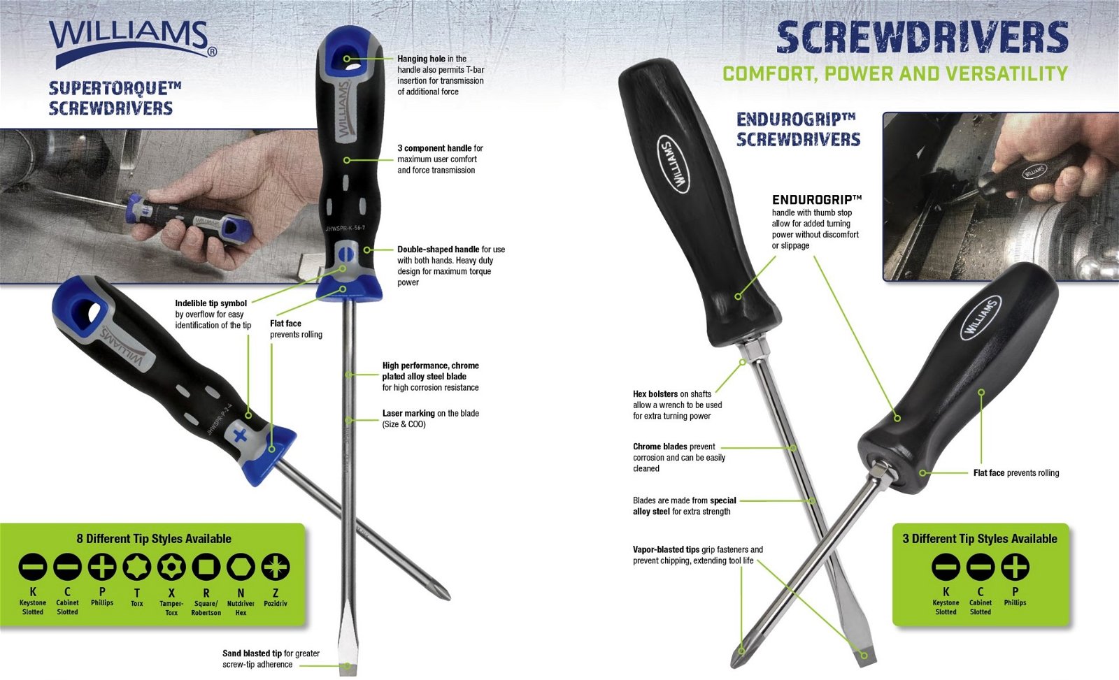 Williams & Bahco Screwdrivers | Snap-On Screwdriver Sets