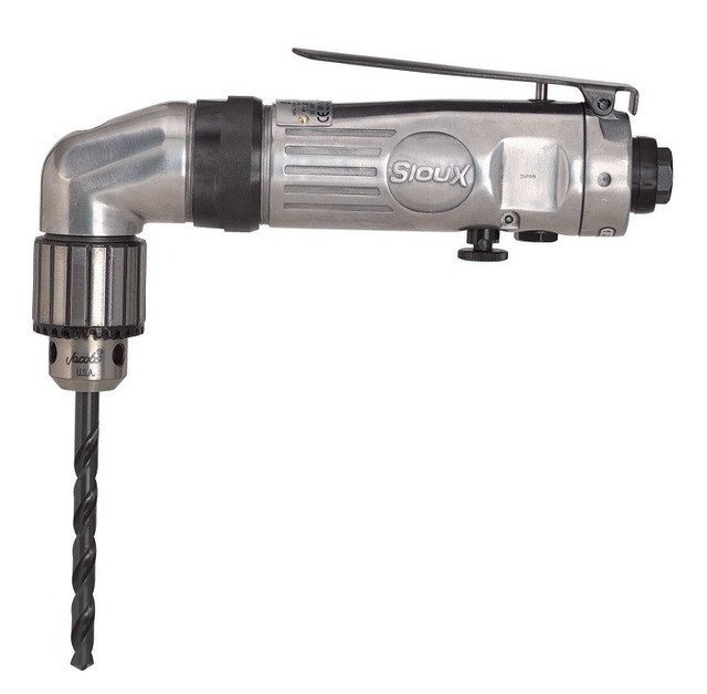 Sioux Tools FDR5430 Reversible Right Angle Drill | 3/8" Keyed Chuck | 1200 RPM | 3/8"-24 Spindle Thread