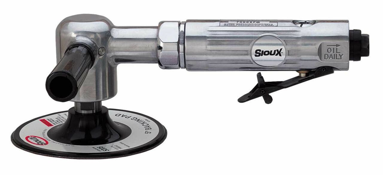 Sioux Tools 5265 Right Angle Air Disc Sander | 7000 RPM | 5/8"-11 Spindle Thread | Rear Exhaust