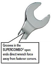 7/8" Williams Black SUPERCOMBO Combination Wrench 12 PT - JHW1228BSC