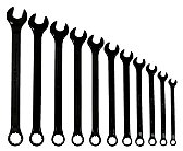 3/8"-1" Williams Black SUPERCOMBO Combination Wrench Set 11 Pcs in Pouch - JHWWS1171BSC