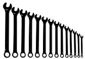 5/16"-1 1/4" Williams Black SUPERCOMBO Combination Wrench Set 15 Pcs in Pouch - JHWWS1172BSC