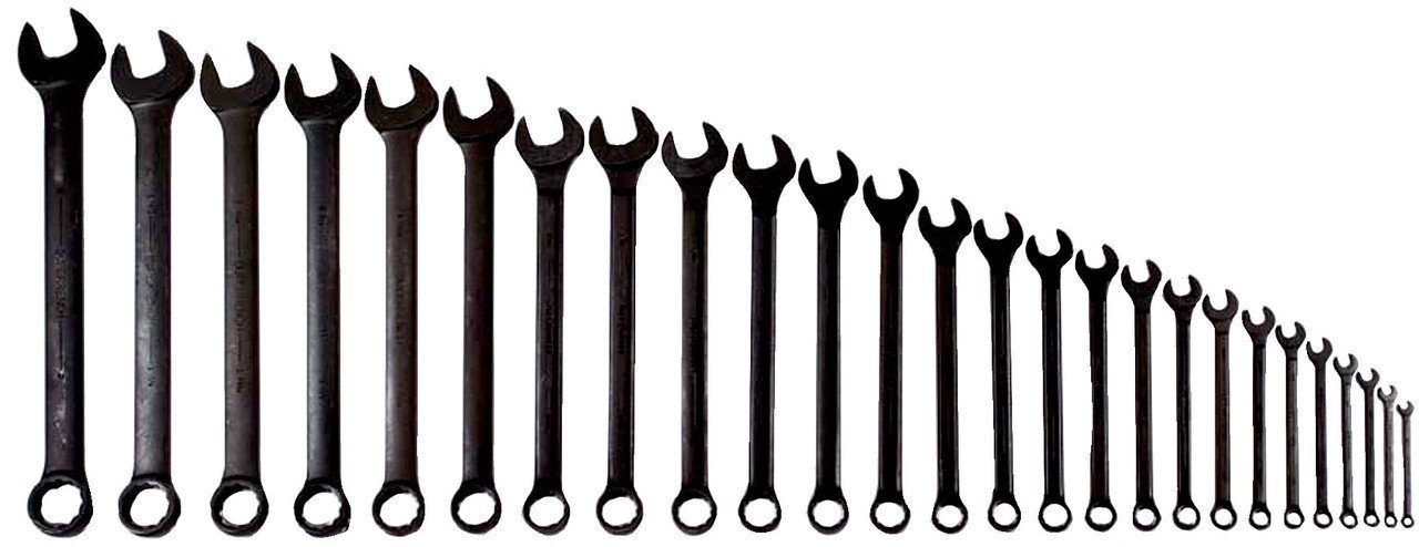 5/16"-2" Williams Black SUPERCOMBO Combination Wrench Set 26 Pcs in Pouch - JHWWS1190BSC