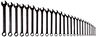 5/16"-2" Williams Black SUPERCOMBO Combination Wrench Set 26 Pcs in Pouch - JHWWS1190BSC