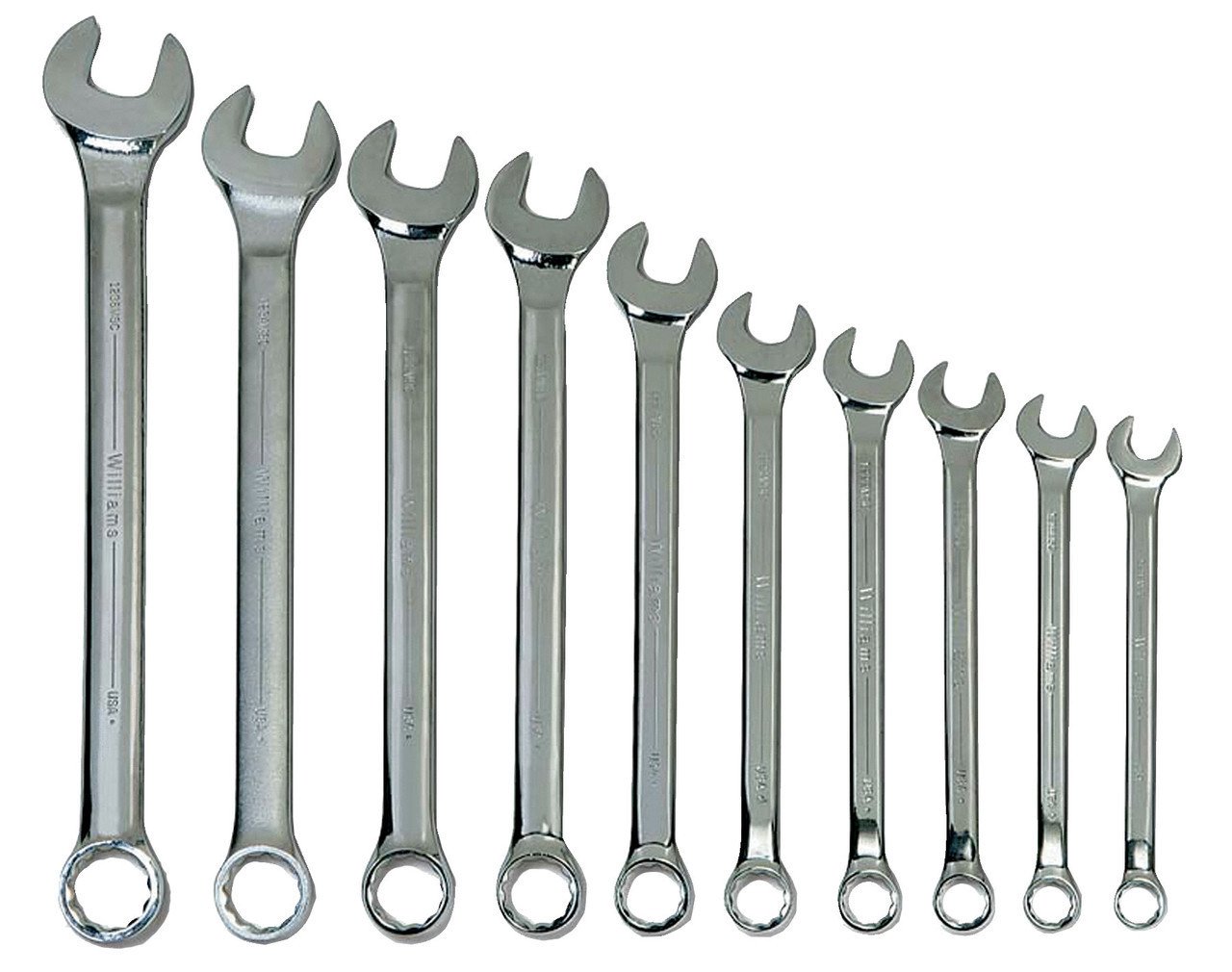 18-36MM Williams Polished Chrome SUPERCOMBO Combination Wrench Set 8 Pcs Set in Pouch - JHWMWS-6A