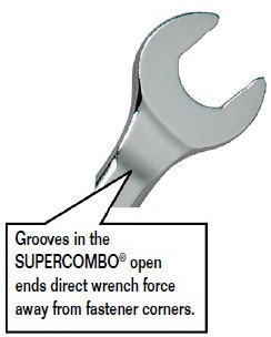 1/2" Williams Red SUPERCOMBO Combination Wrench 12 PT - JHW1216RSC