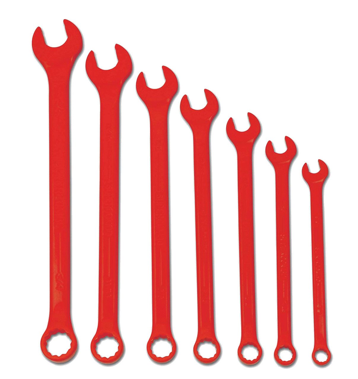 3/8"-3/4" Williams Red SUPERCOMBO Combination Wrench Set 7 Pcs in Pouch 12 PT  - JHWWS1170RSC