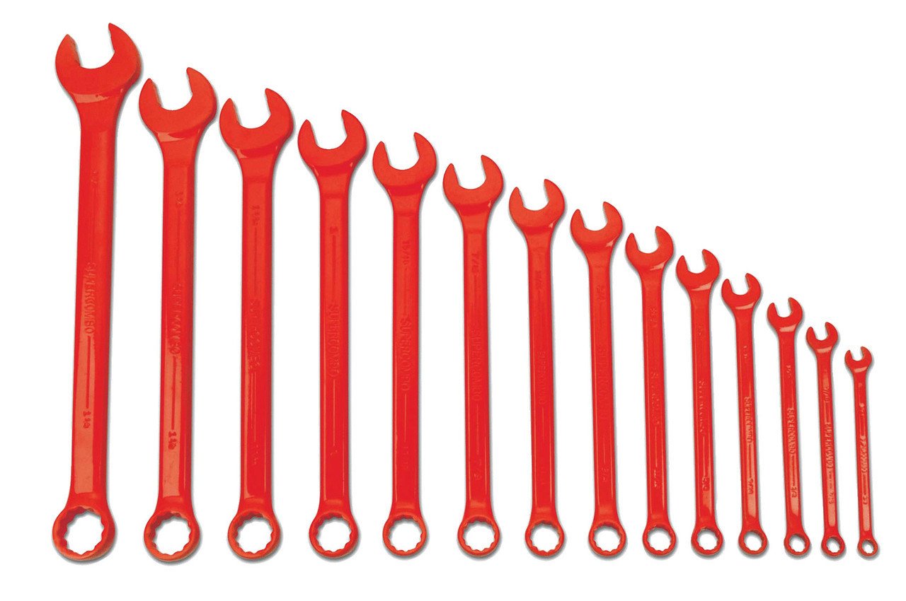 3/8"-11/4" Williams Red SUPERCOMBO Combination Wrench Set 14 Pcs in Pouch 12 PT - JHWWS1172RSC