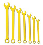 3/8"-3/4" Williams Yellow SUPERCOMBO Combination Wrench Set 7 Pcs in Pouch 12 PT - JHWWS1170YSC