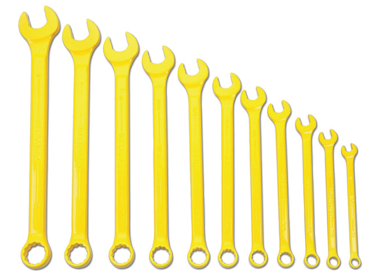 3/8"-1" Williams Yellow SUPERCOMBO Combination Wrench Set 11 Pcs in Pouch 12 PT - JHWWS1171YSC