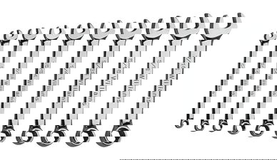 5/32"-3/8"  Williams Polished Chrome Miniature Combination Wrench Set 10 Pcs in Pouch - JHWWS-MID10
