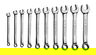5/32"-3/8"  Williams Polished Chrome Miniature Combination Wrench Set 10 Pcs in Pouch - JHWWS-MID10