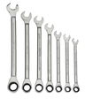 7/16" Williams Polished Chrome Standard Ratcheting Combination Wrench 12 PT - JHW1214RS