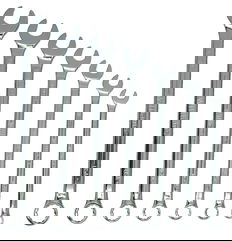 3/8"-3/4" Williams Polished Chrome Standard Ratcheting Combination Wrench Set 7 Pcs in Pouch - JHWWS1170RS