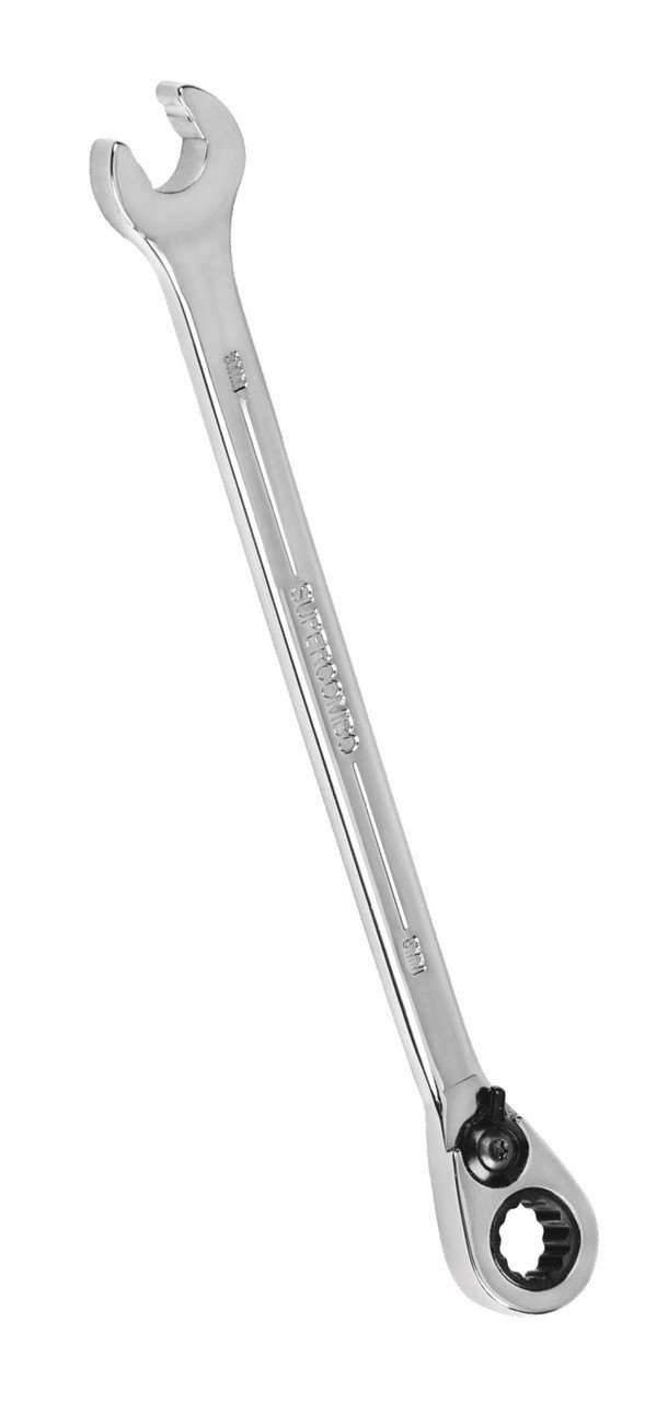 3/8" Williams Polished Chrome Reversible Ratcheting Combination Wrench 12 PT - JHW1212RCU