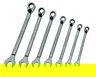 3/8"-3/4" Williams Polished Chrome Reversible Ratcheting Combination Wrench Set 7 Pcs in Pouch - JHWWS1170RCU