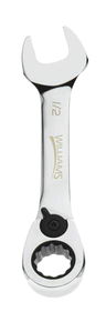 5/16" Williams Polished Chrome Stubby Ratcheting Combination Wrench 12 PT - JHW1210RSS