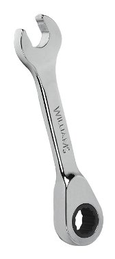 9/16" Williams Polished Chrome Stubby Ratcheting Combination Wrench 12 PT - JHW1218RSS