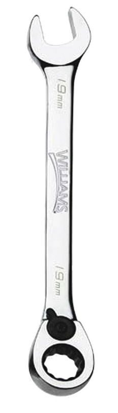 11MM Williams Polished Chrome Stubby Ratcheting Combination Wrench 12 PT- JHW1211MRSS