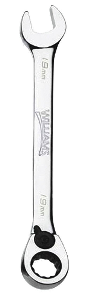 21MM Williams Polished Chrome Reversible Ratcheting Combination Wrench 12 PT - JHW1221MRC
