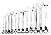 8-19MM Williams Polished Chrome Reversible Ratcheting Combination Wrench Set 12 Pcs in Plastic Tray - JHWMWS-12RC