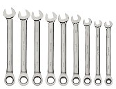 6-14MM Williams Polished Chrome Combination Ratcheting Wrench 9 Pcs in Pouch - JHMWS1123NRC