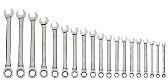 6-24MM Williams Polished Chrome Combination Ratcheting Wrench 19 Pcs in Pouch - JHMWS1125NRC