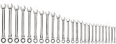 6-32MM Williams Polished Chrome Combination Ratcheting Wrench 25 Pcs in Pouch - JHMWS1126NRC