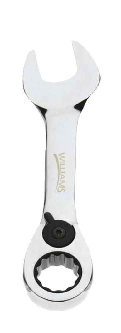 11MM Williams Polished Chrome Stubby Reversible Ratcheting Combination Wrench 12 PT - JHW1211MRCS