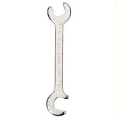 13/64" Williams Satin Chrome Miniature 15 / 80 Degree Double Head Open End Wrench - JHW1113A