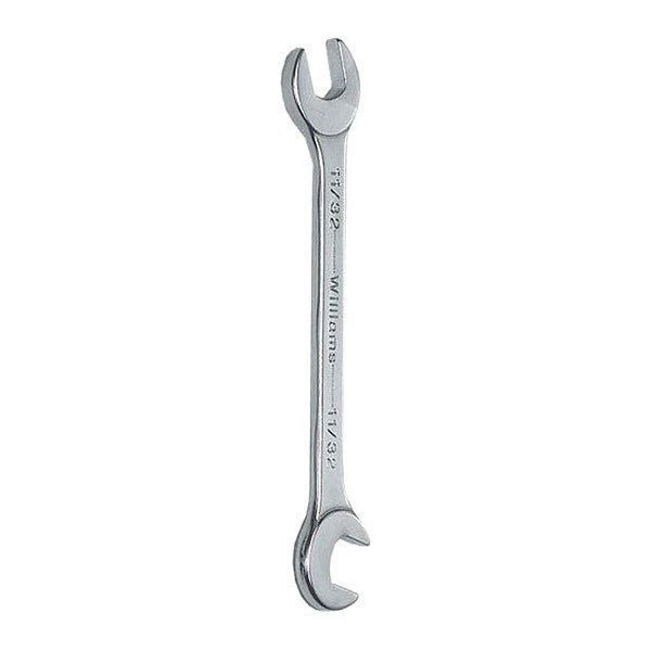 4MM Williams Satin Chrome Miniature 15 / 80 Degree Double Head Open End Wrench - JHW1104MM