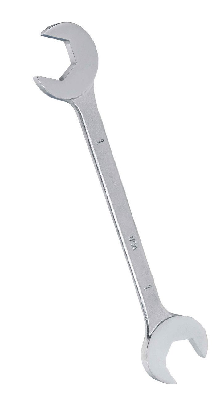 1 11/16" Williams Satin Chrome 15 / 60 Degree Double Open End Angle Head Wrench - JHW3754