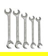 3/8"-5/8" Williams Satin Chrome Double Open End Wrench Set 5 Pcs in Pouch - JHW3780