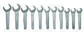 3/4"-1 3/8" Williams Satin Chrome 30 Degree Service Wrench Set 10 Pcs in Pouch - JHWWS-3510
