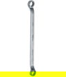 3/8x7/16" Williams Satin Chrome Double Head 10 Degree Offset Box End Wrench 12 PT - JHW7723