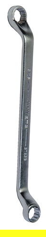 9/16x5/8" Williams Satin Chrome Double Head 60 Degree Offset Box End Wrench 12 PT - JHW8727